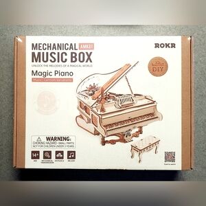 ROKR Magic Piano Mechanical Music Box 3D Wooden Puzzle NEW SEALED